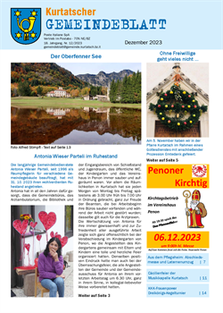 Kurtatscher Gemeindeblatt Nr. 12 - Dezember 2023